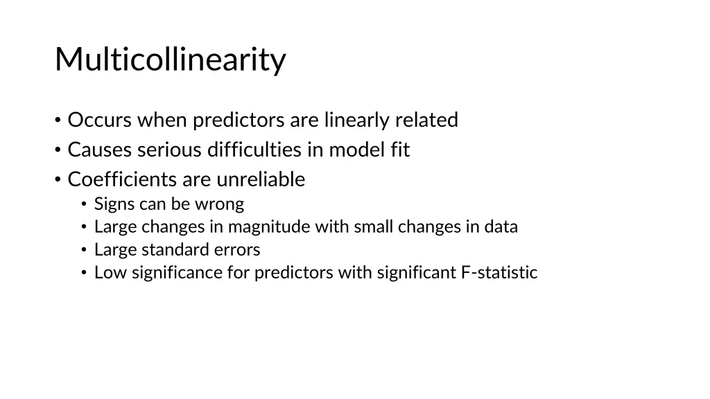 multicollinearity