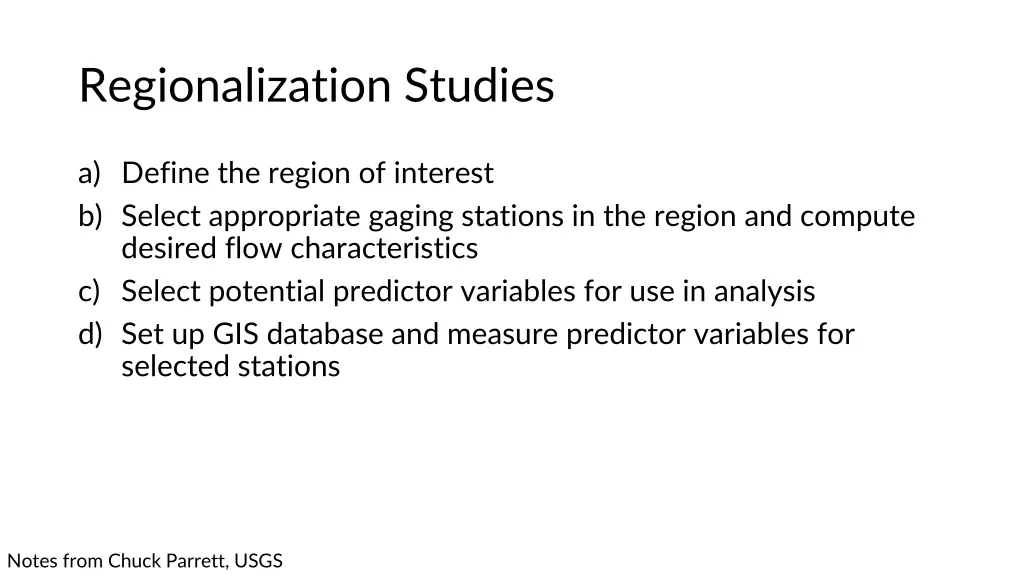 regionalization studies 2