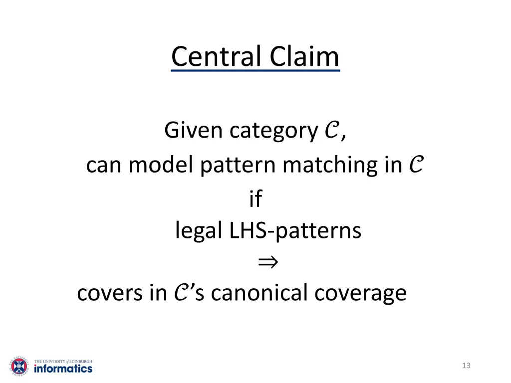 central claim