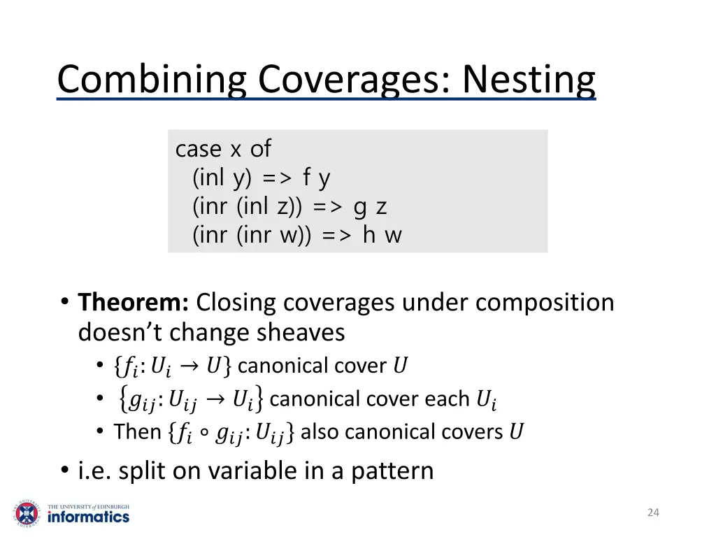 combining coverages nesting