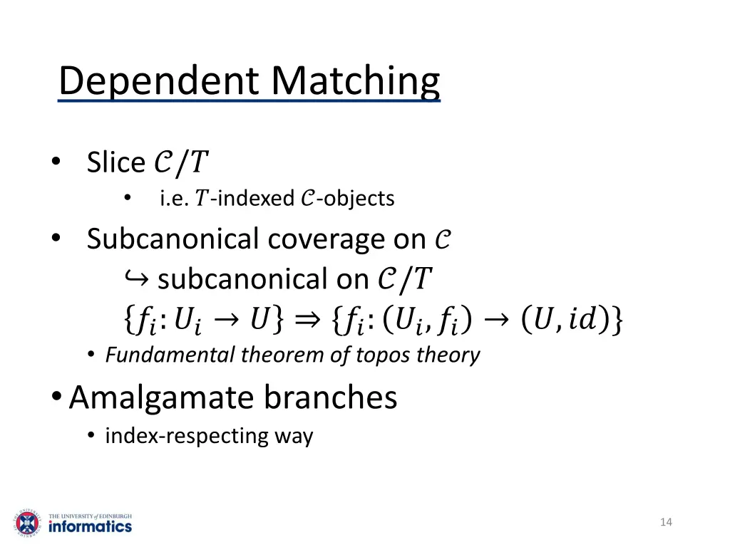 dependent matching