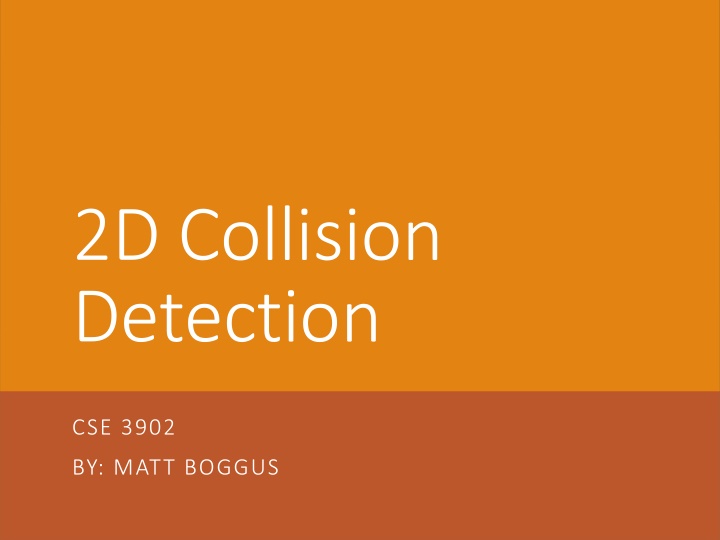 2d collision detection