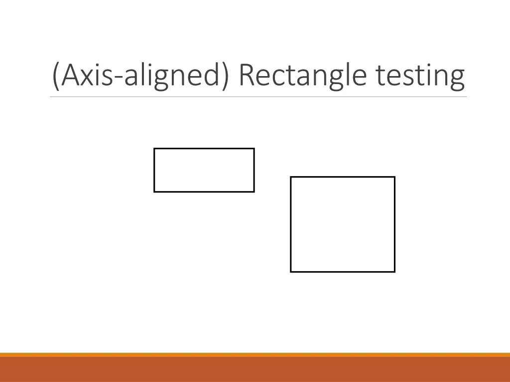 axis aligned rectangle testing