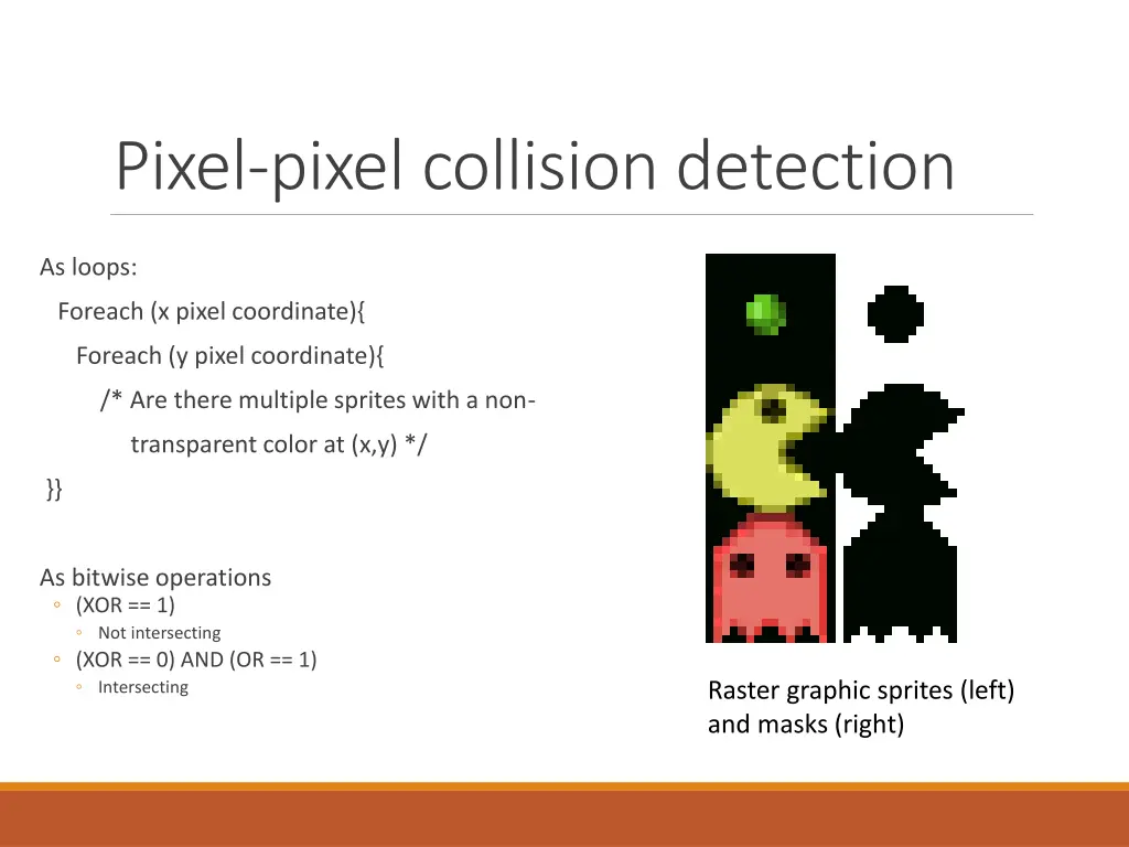 pixel pixel collision detection