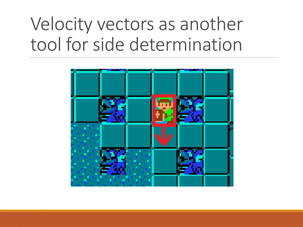 velocity vectors as another tool for side