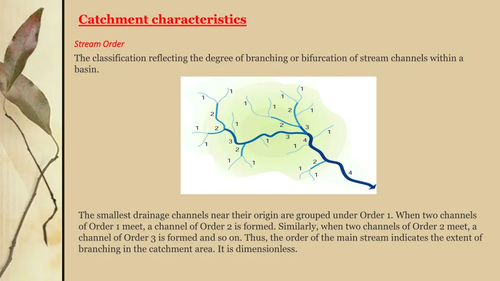 catchment characteristics 1