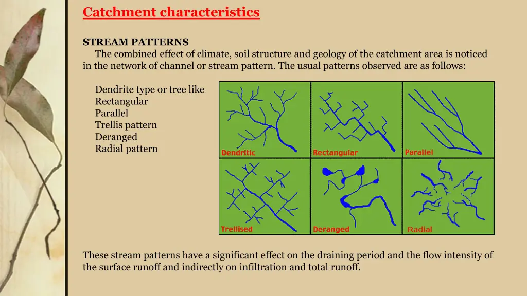 catchment characteristics 11