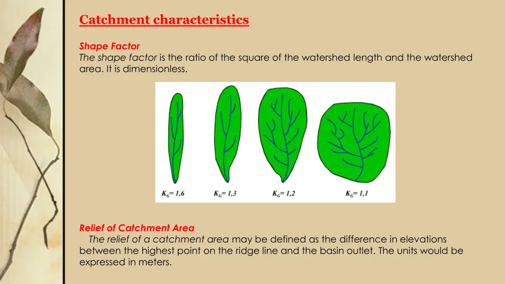 catchment characteristics 6