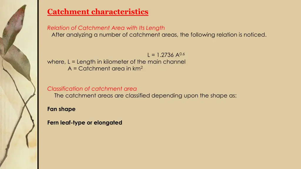 catchment characteristics 7