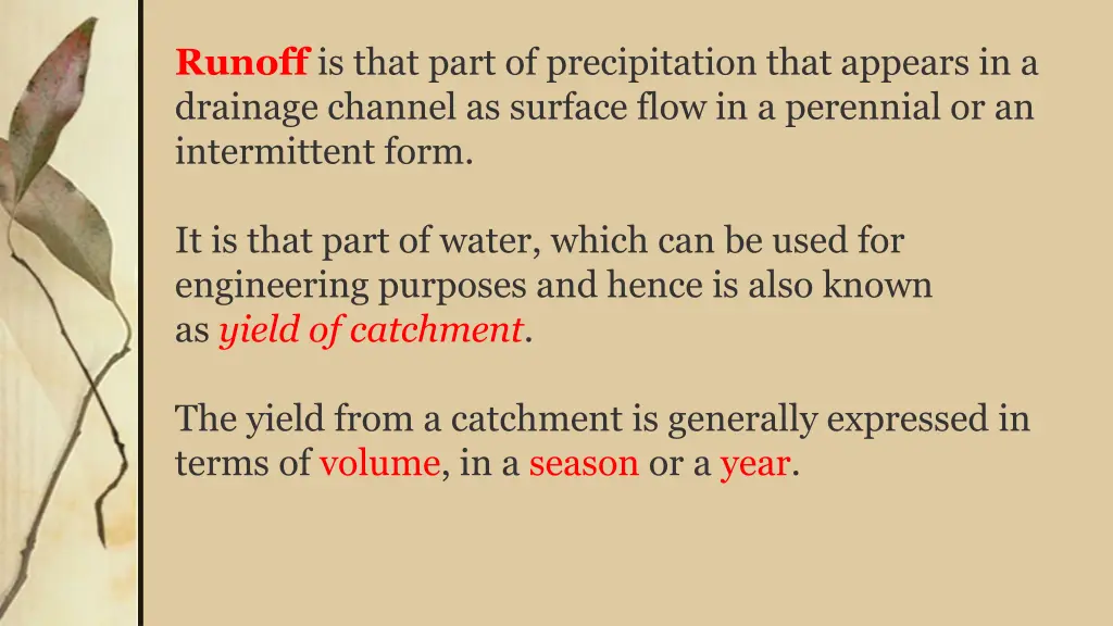 runoff is that part of precipitation that appears