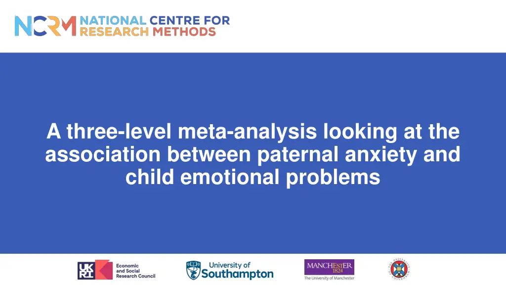 a three level meta analysis looking