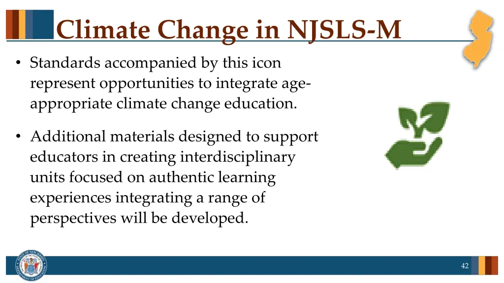 climate change in njsls m standards accompanied