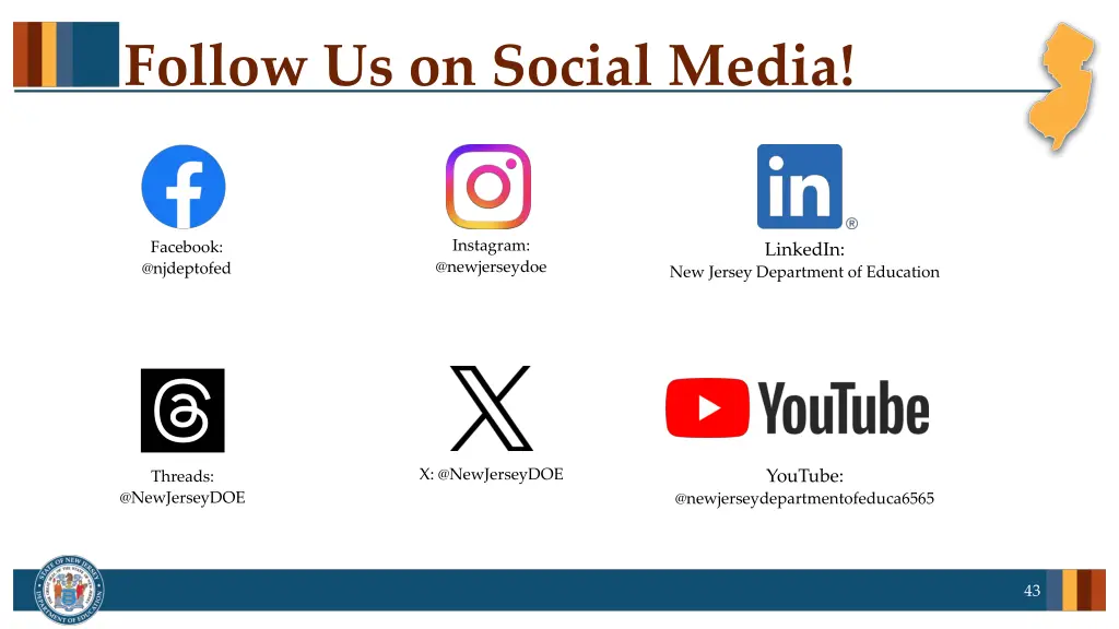 follow us on social media