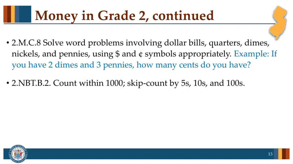 money in grade 2 continued