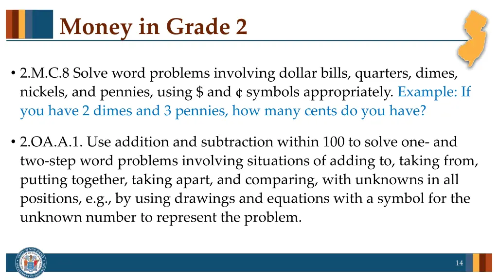 money in grade 2