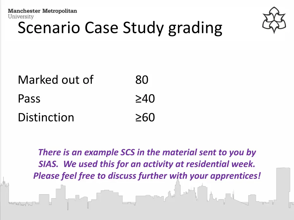 scenario case study grading