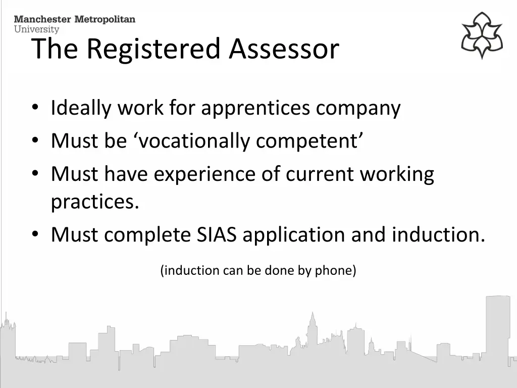 the registered assessor