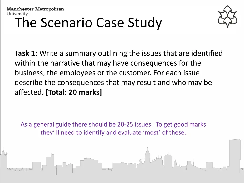 the scenario case study