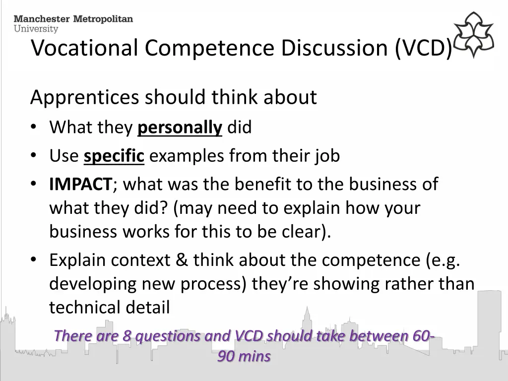 vocational competence discussion vcd