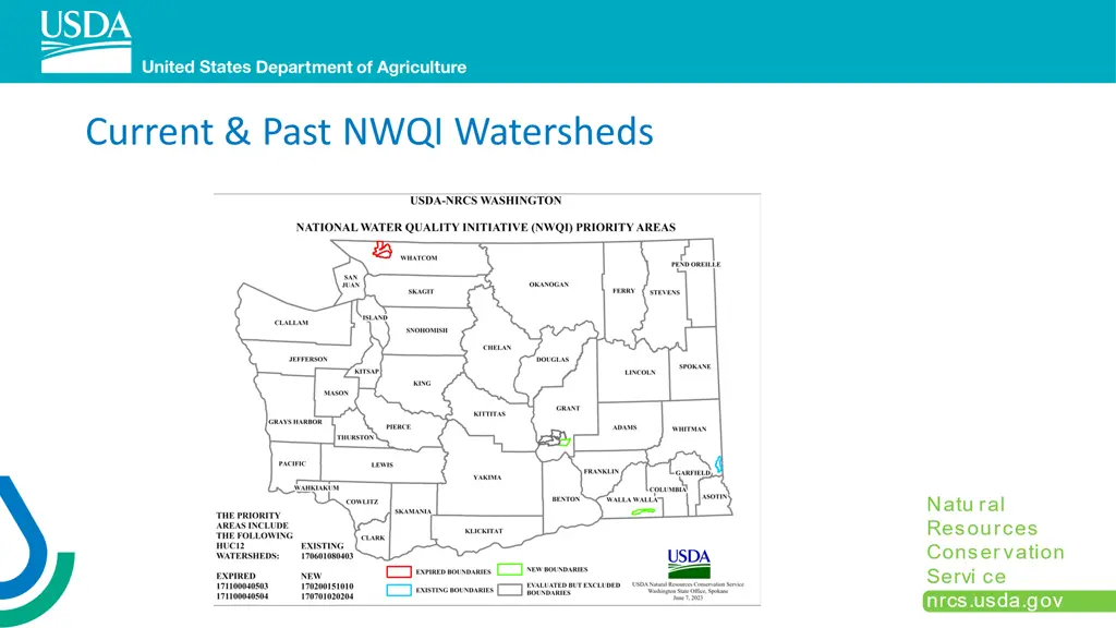 current past nwqi watersheds