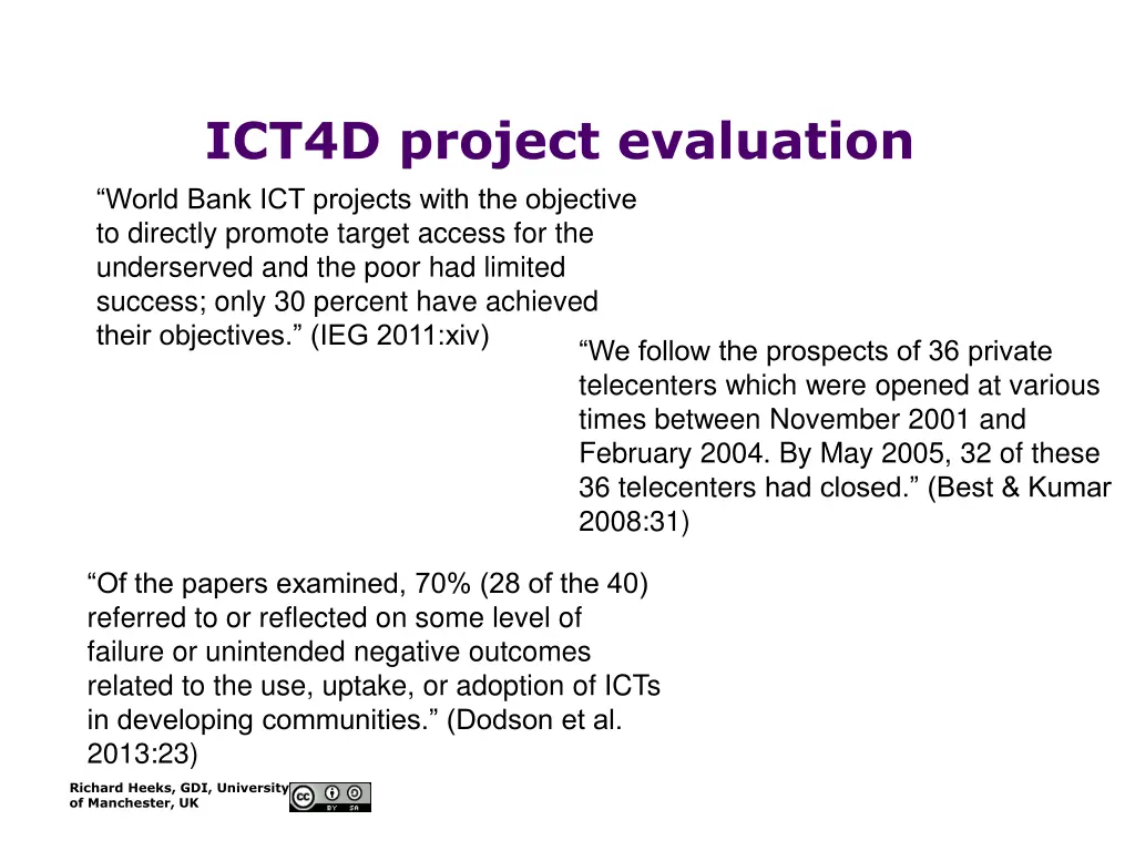ict4d project evaluation world bank ict projects