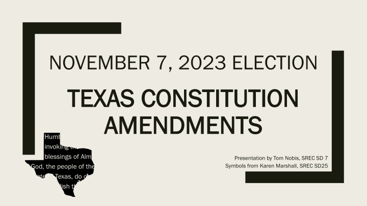 november 7 2023 election texas constitution texas