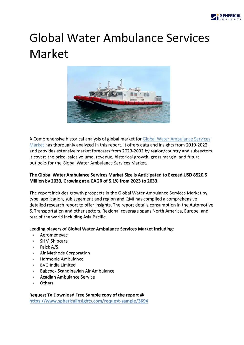 global water ambulance services market