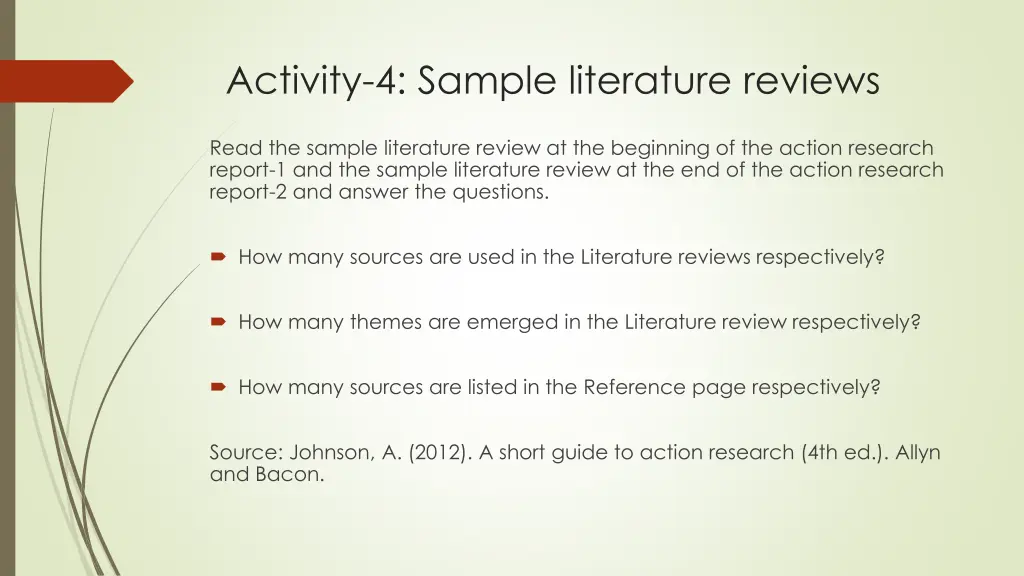 activity 4 sample literature reviews