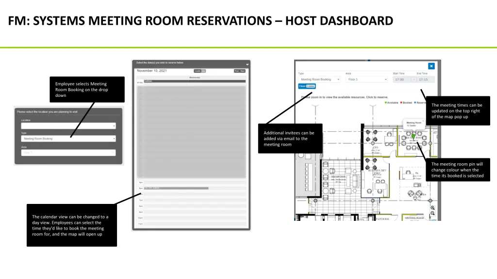 fm systems meeting room reservations host