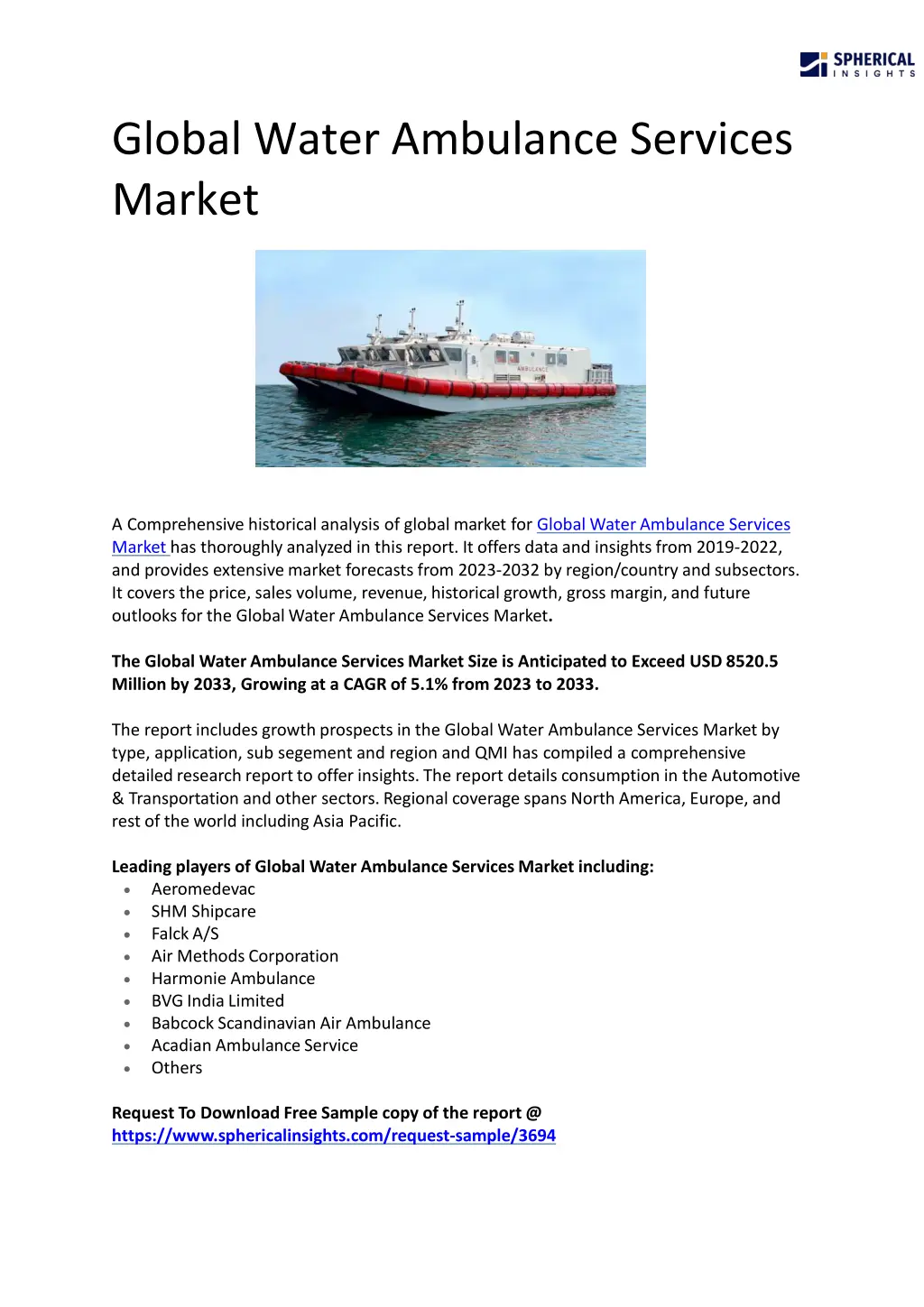 global water ambulance services market