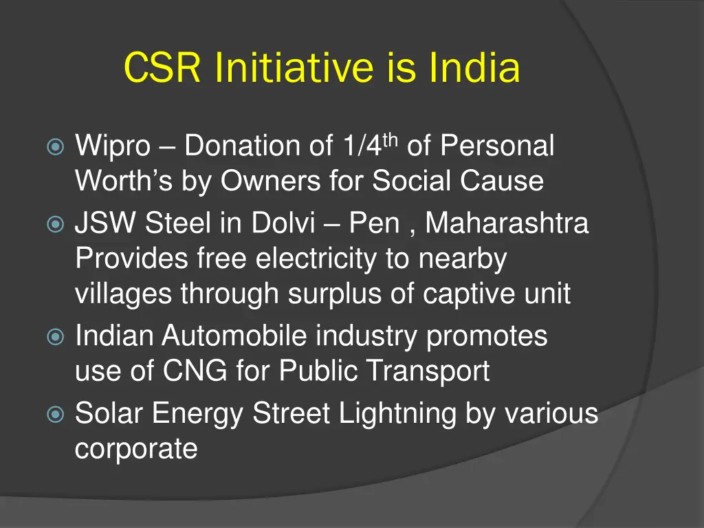 csr initiative is india 1