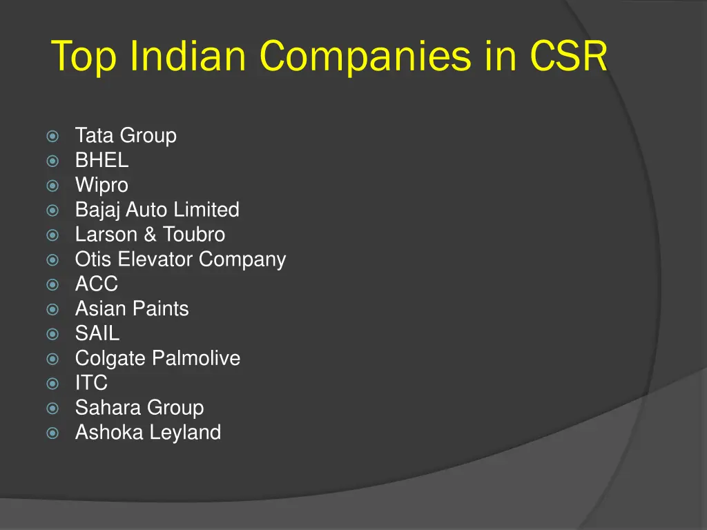 top indian companies in csr