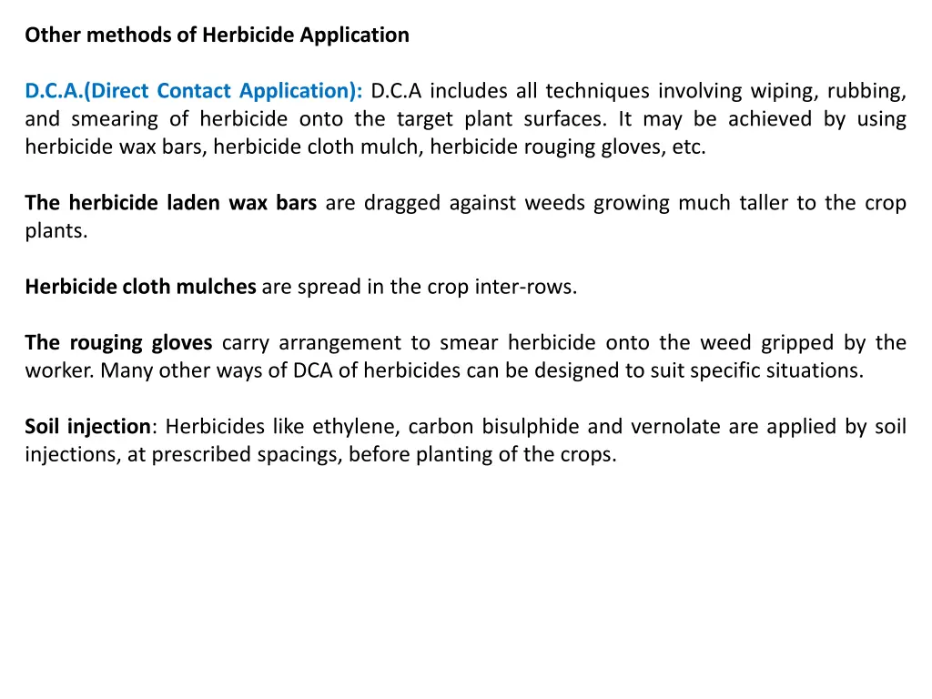 other methods of herbicide application