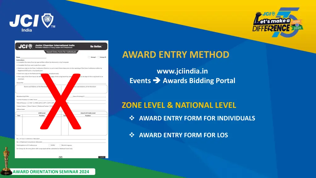 award entry method