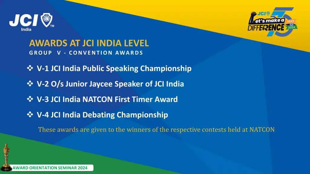 awards at jci india level group v convention