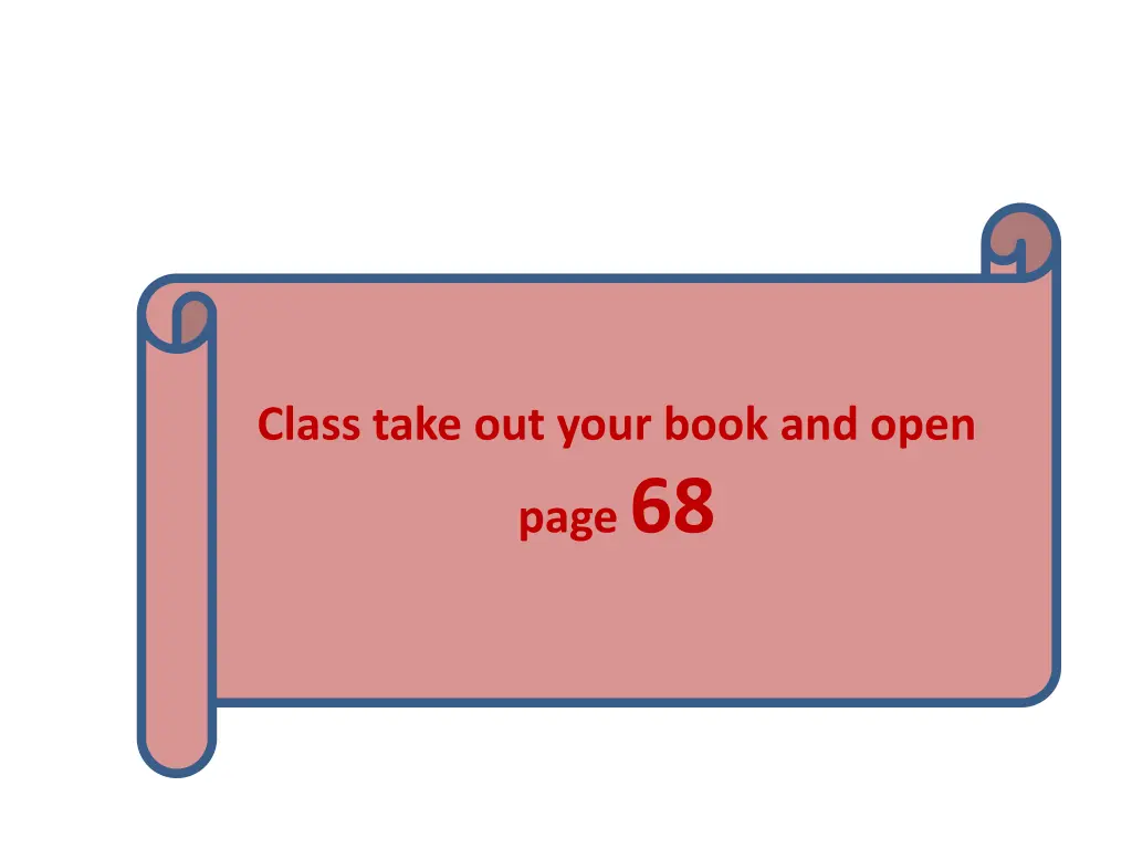 class take out your book and open page 68