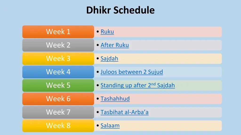 dhikr schedule