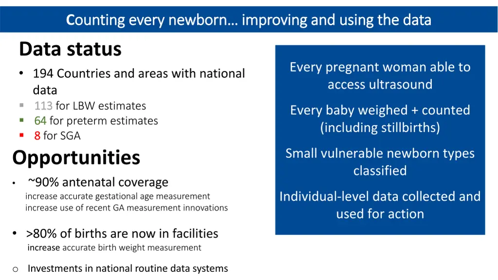 c ounting every ounting every newborn data status