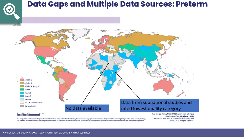data gaps and multiple data sources preterm