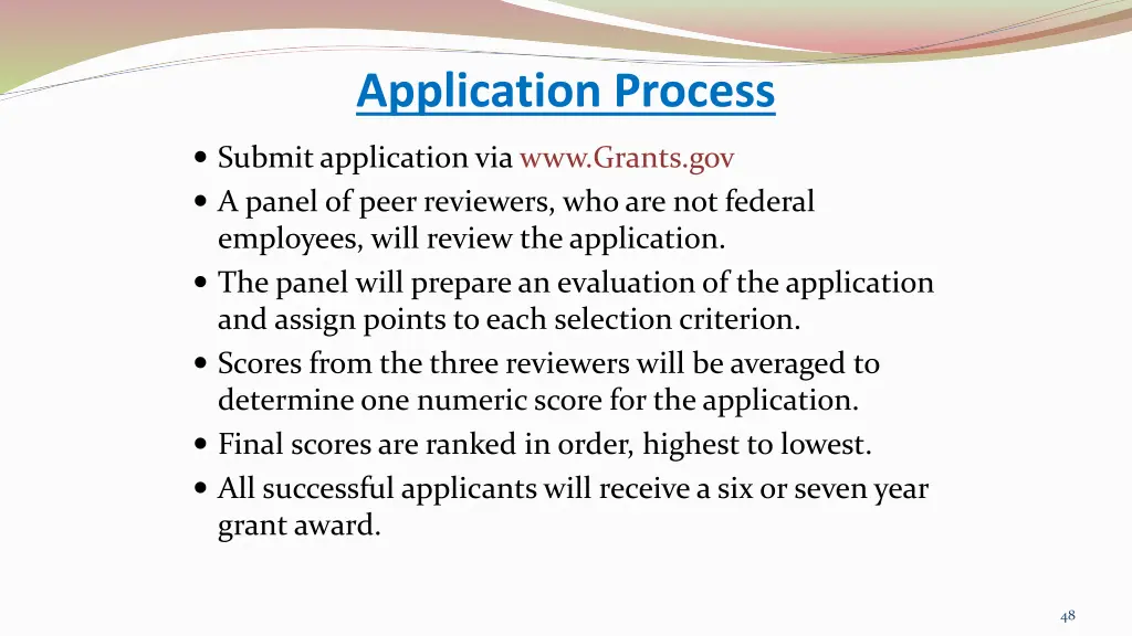 application process