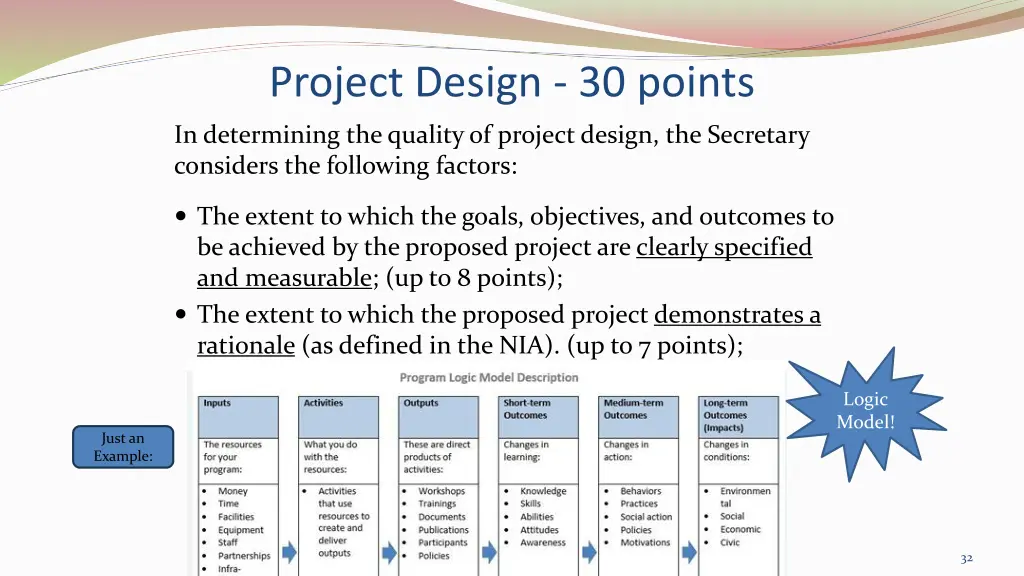 project design 30 points
