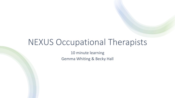 nexus occupational therapists