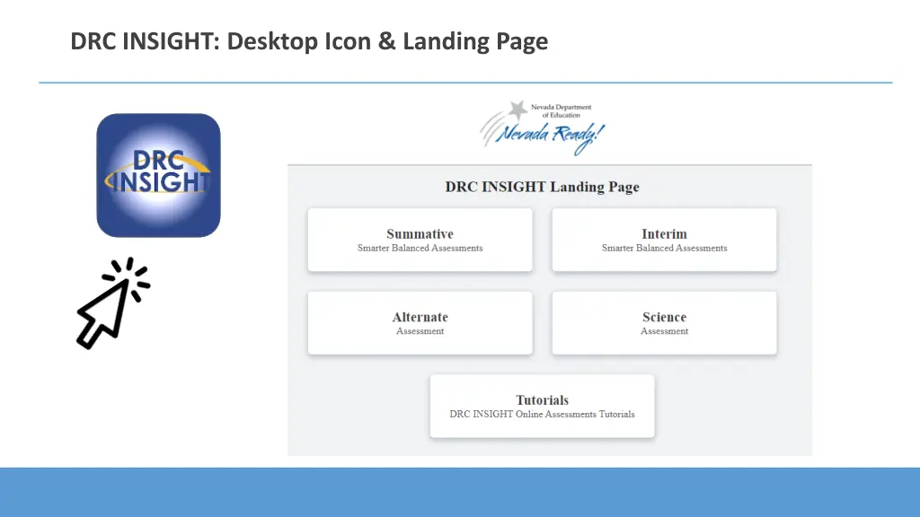 drc insight desktop icon landing page