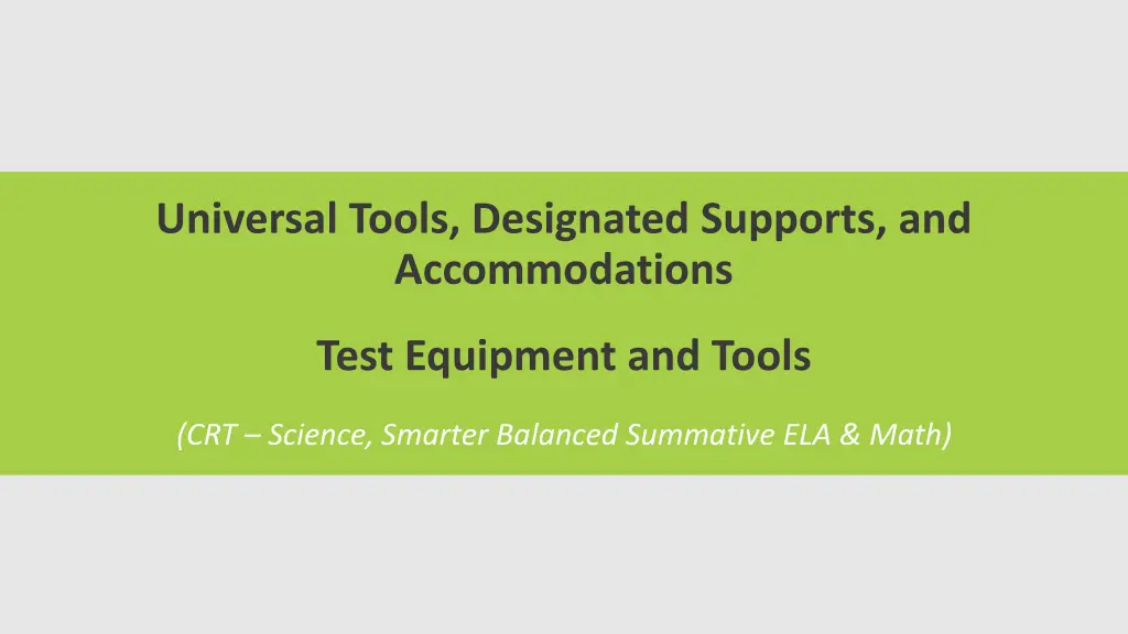 universal tools designated supports