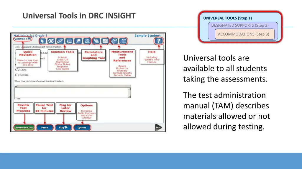 universal tools in drc insight