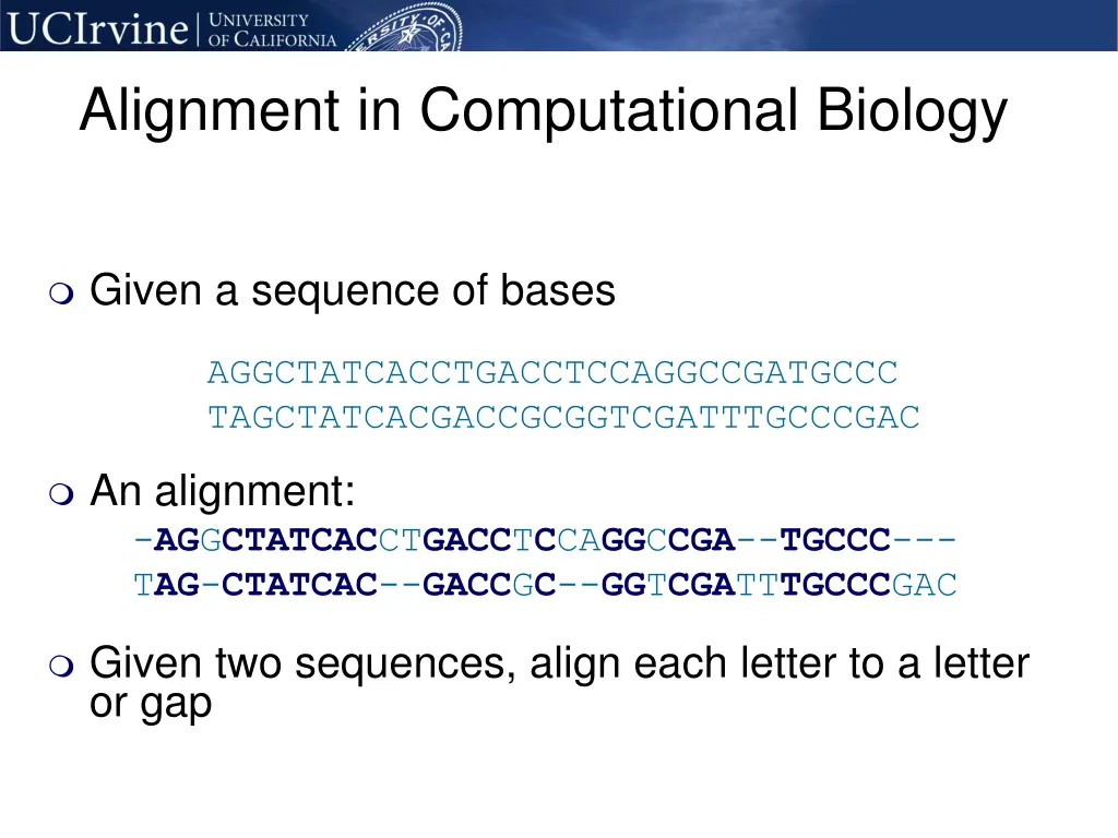 alignment in computational biology