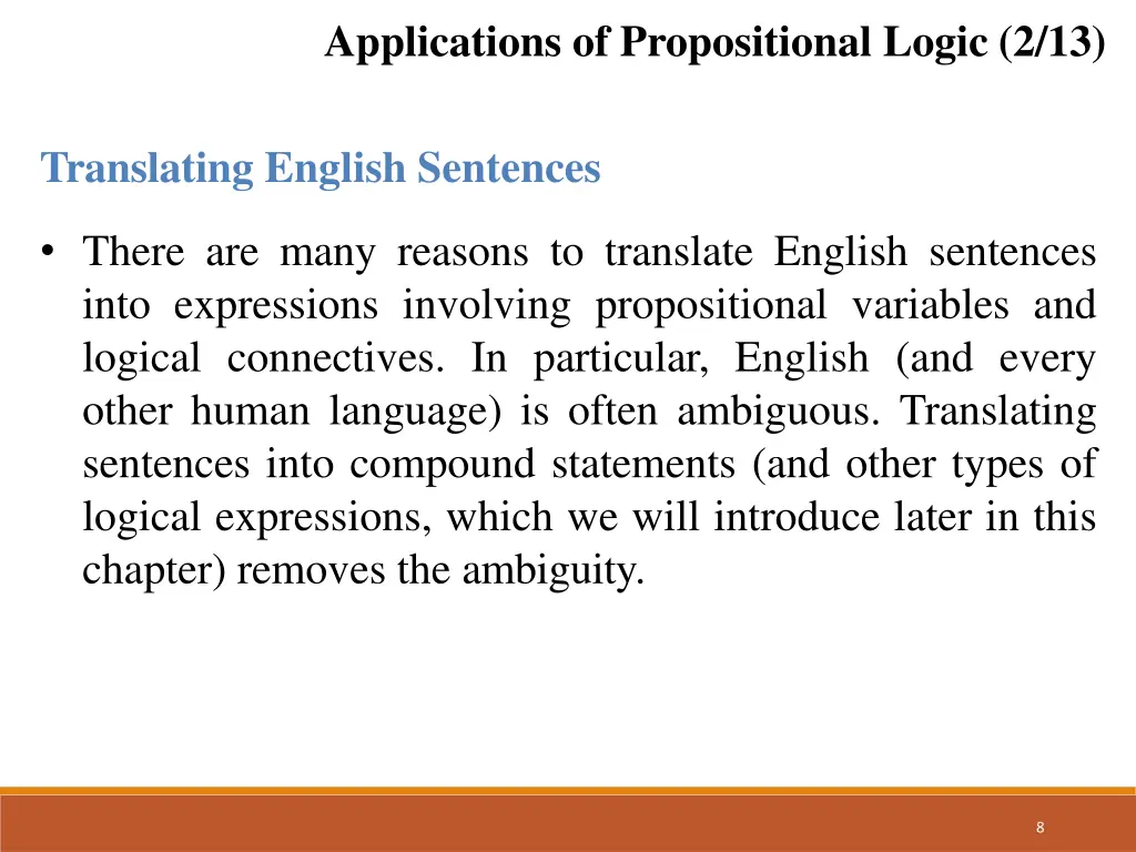 applications of propositional logic 2 13