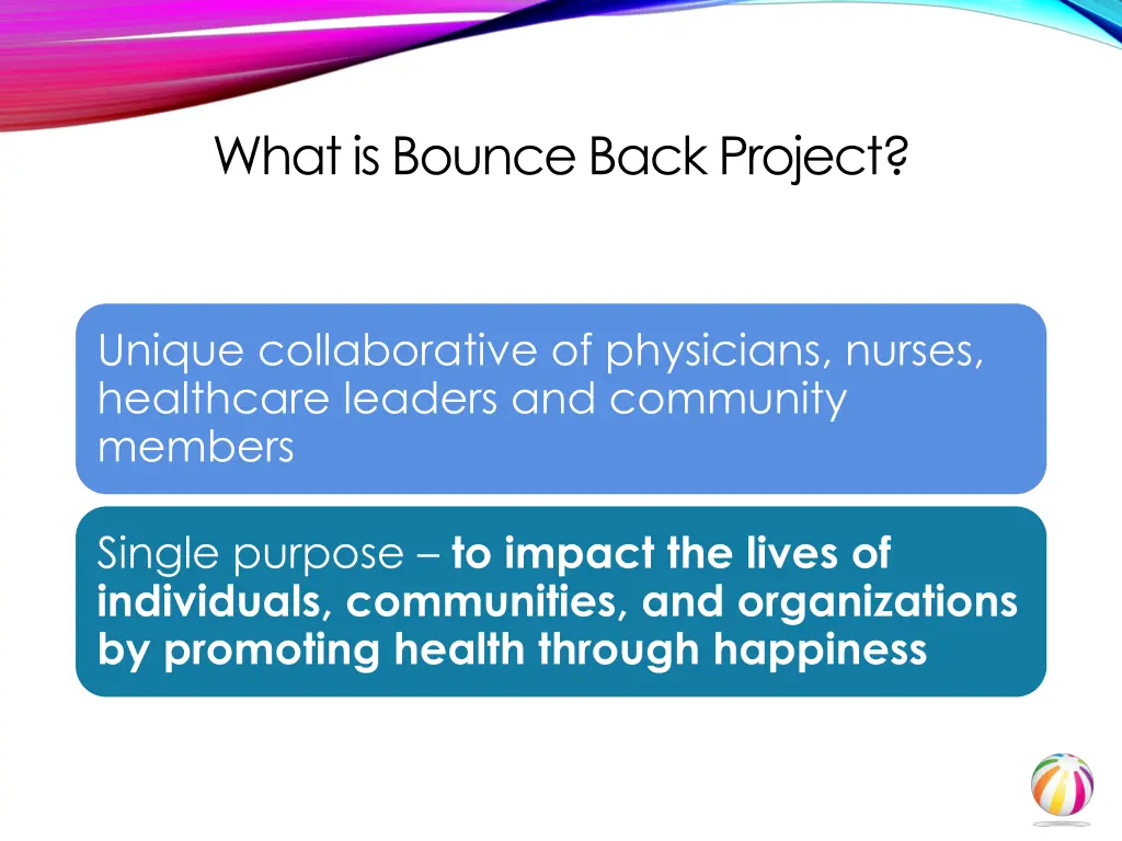what is bounce back project