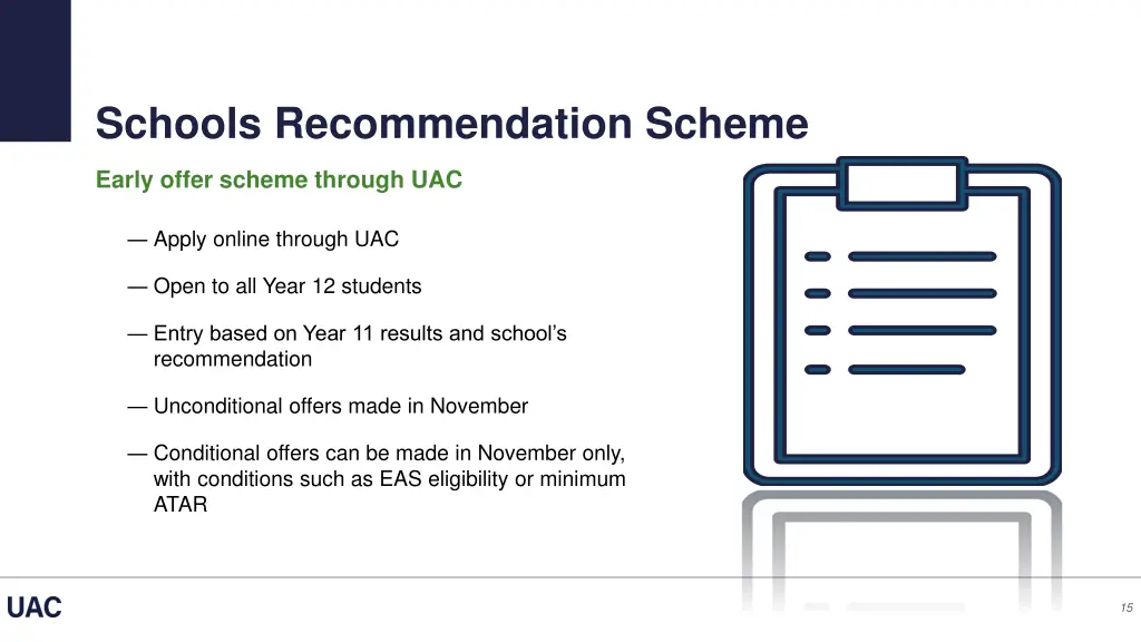 schools recommendation scheme