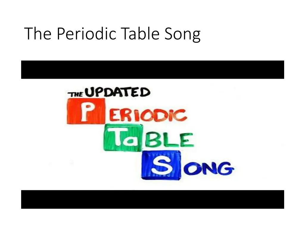 the periodic table song